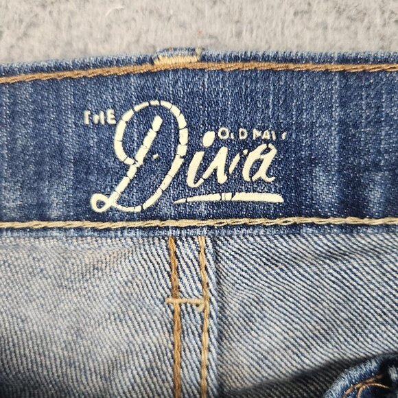 Womens Size 8 Regular Diva Old Navy Jeans Blue Bootcut Classic Mid Rise Stretch - Picture 8 of 12
